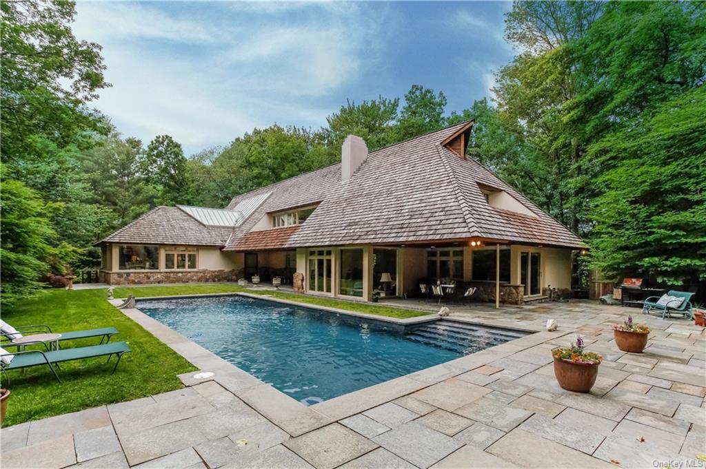 Pool exterior at 33 Mount Holly Drive in Rye, NY